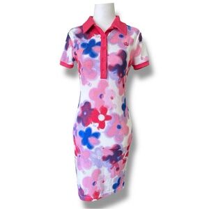 Juicy Couture Pink and Blue Floral Polo Mini Dress
